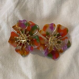 Colorful Floral Earrings